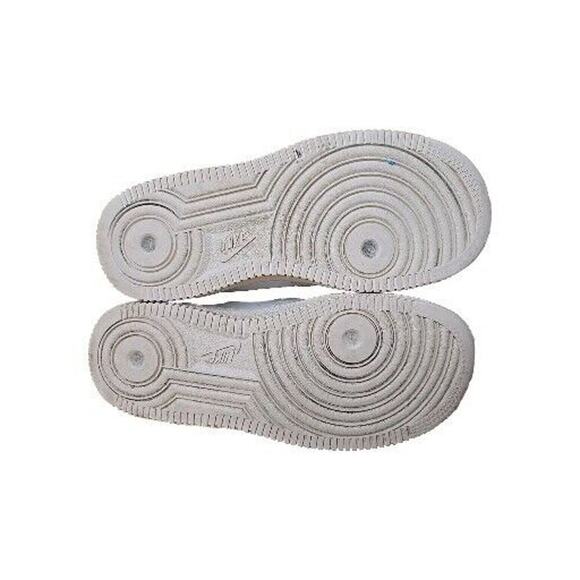 NIKE FORCE 1 LV8 PS White Yellow Strike DV2199-100 Youth Size 2.5 Kids Eu 34 - Picture 6 of 7